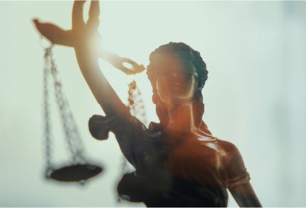 Figurine of the scales of justice